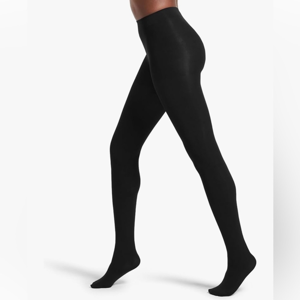 No Nonsense Black Opaque Tights Large